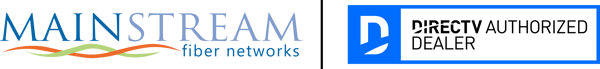 Mainstream Fiber Networks logo with DIRECTV Authorized Dealer