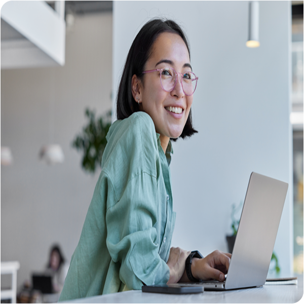 Woman on computer